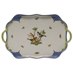 Herend Rothschild Bird Blue Rectangular Tray