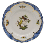 Herend Rothschild Bird Blue Bread & Butter Plate Motif #6