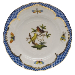Herend Rothschild Bird Blue Bread & Butter Plate Motif #6