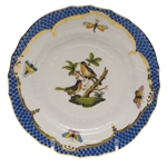Herend Rothschild Bird Blue Bread & Butter Plate Motif #8