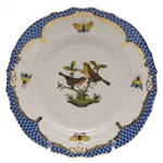 Herend Rothschild Bird Blue Bread & Butter Plate Motif #9