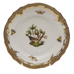 Herend Rothschild Bird Brown Bread & Butter Plate Motif #2