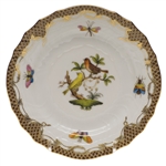 Herend Rothschild Bird Brown Bread & Butter Plate Motif #6