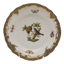 Herend Rothschild Bird Brown Bread & Butter Plate Motif #12