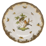 Herend Rothschild Bird Brown Dessert Plate Motif #10