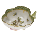 Herend Rothschild Bird Green Deep Leaf Dish