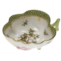 Herend Rothschild Bird Green Deep Leaf Dish