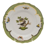 Herend Rothschild Bird Green Bread & Butter Plate Motif #1