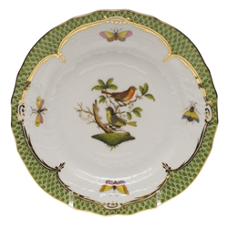 Herend Rothschild Bird Green Bread & Butter Plate Motif #3
