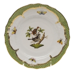 Herend Rothschild Bird Green Bread & Butter Plate Motif #4