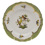 Herend Rothschild Bird Green Bread & Butter Plate Motif #6
