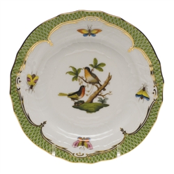 Herend Rothschild Bird Green Bread & Butter Plate Motif #8