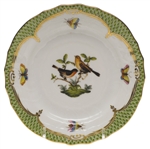 Herend Rothschild Bird Green Bread & Butter Plate Motif #9