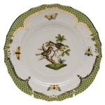 Herend Rothschild Bird Green Bread & Butter Plate Motif #11