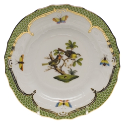 Herend Rothschild Bird Green Bread & Butter Plate Motif #11