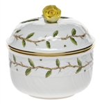 Herend Rothschild Garden Covered Sugar with Rose