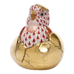 Herend Just Hatched Rust Fishnet