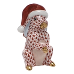 Herend Santa Bunny Figurine Rust Fishnet