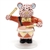Herend Little Drummer Bear Figurine Rust Fishnet