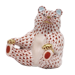 Herend Playing Footsie Figurine Rust Fishnet