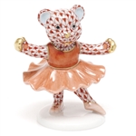 Herend Ballerina Bear Figurine Rust Fishnet