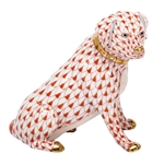 Herend Figurine Labrador Retriever Dog Rust Fishnet