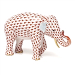 Herend Asian Elephant Figurine Rust Fishnet