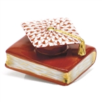 Herend Graduation Cap Figurine Rust Fishnet