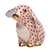 Herend Sitting Lop Ear Bunny Rust Fishnet