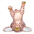 Herend Figurine Handstand Bunny Rabbit Rust Fishnet