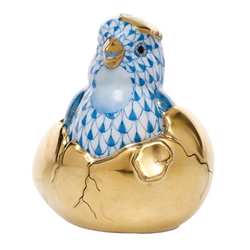 Herend Just Hatched Blue Fishnet