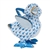 Herend Chicken Little Blue Fishnet