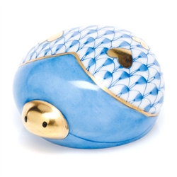 Herend Love Bug Figurine Blue Fishnet