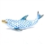 Herend Figurine Playful Dolphin Blue Fishnet