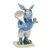 Herend Tennis Bunny Figurine Blue Fishnet