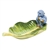 Herend Monkey on Banana Leaf Dish Blue Fishnet