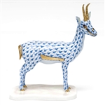 Herend Cuviers Gazelle Figurine Blue Fishnet