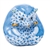 Herend Baby Hedgehog Figurine Blue Fishnet