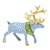Herend Holiday Reindeer Figurine Blue Fishnet