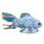 Herend Figurine Fantail Goldfish Blue Fishnet
