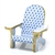 Herend Adirondack Chair Figurine Blue Fishnet
