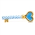 Herend Key To My Heart Figurine Blue Fishnet