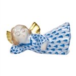 Herend Sleeping Angel Blue Fishnet