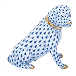 Herend Figurine Labrador Retriever Dog Sapphire Fishnet