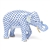 Herend Asian Elephant Figurine Sapphire Fishnet