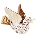 Herend Peace Dove with Branch Chocolate Fishnet