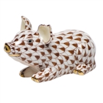 Herend Little Pig Lying Chocolate Fishnet