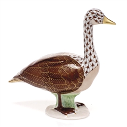 Herend Canada Goose Figurine Chocolate Fishnet