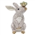 Herend Bunny with Butterfly Figurine Chocolate Fishnet