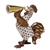 Herend Crowing Rooster Figurine Chocolate Fishnet